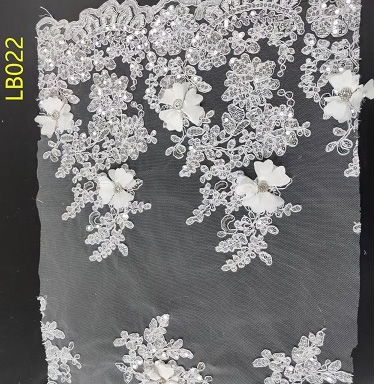 Hand-made gold 3D wedding lace