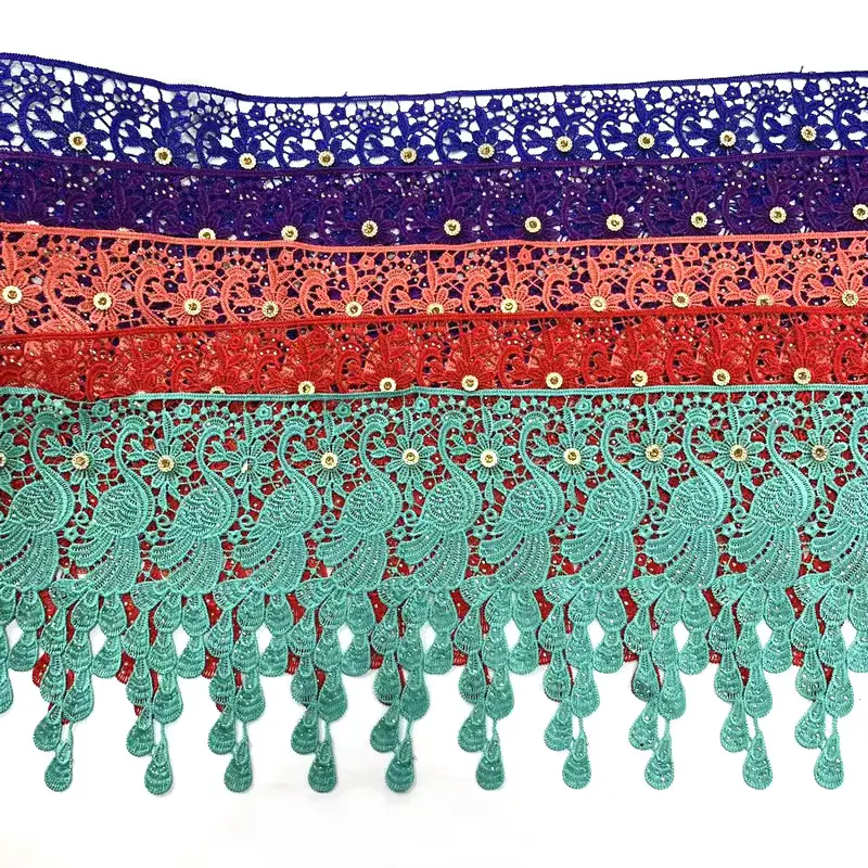 Wholesale 25cm Embroidery Polyester Trim Ab Sequins Lace With 3d Rose Flower For Clothing Wholesale 25cm Embroidery Polyester Trim Ab Sequins Lace With 3d Rose Flower For Clothing