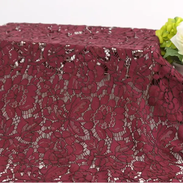 Custom High Quality Tulle Mesh Embroidery Sequin Fabric Guipure Lace Fabric