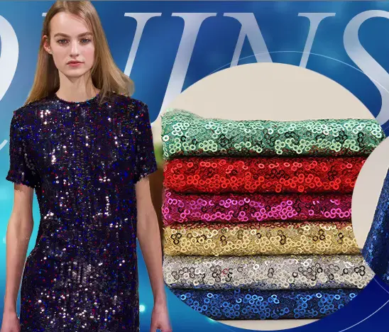 Custom High Quality Tulle Mesh Embroidery Sequin Fabric Guipure Lace Fabric