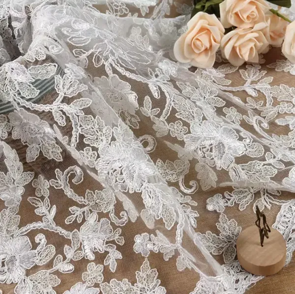 Wholesale Luxury Velvet Guipure Lace Middle East Velvet Lace Fabric Fashion High Quality Velvet Lace
