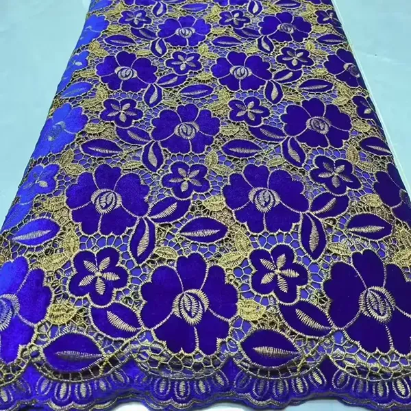 Wholesale Luxury Velvet Guipure Lace Middle East Velvet Lace Fabric Fashion High Quality Velvet Lace