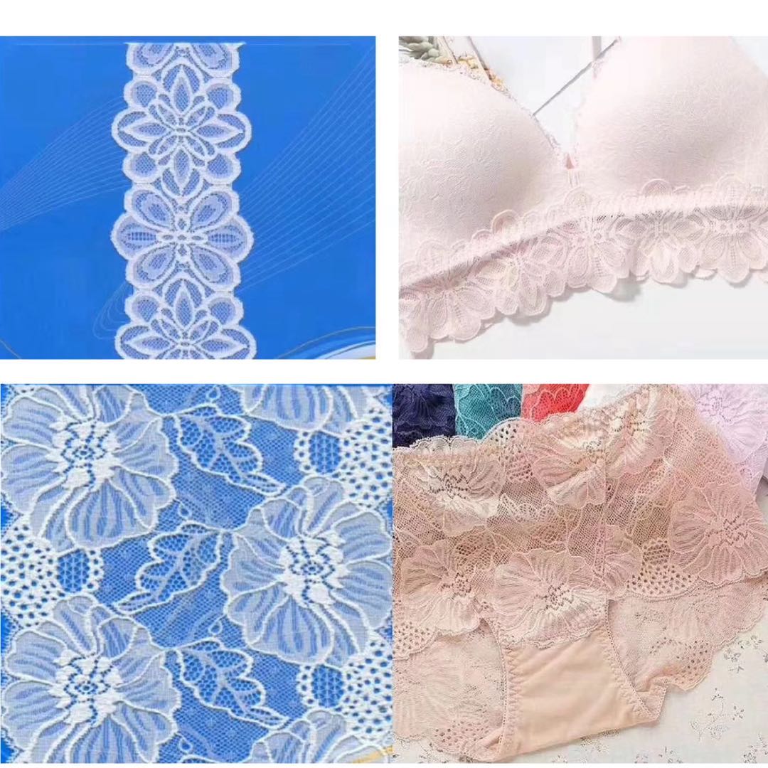 Hot Sale Fancy Nylon Spandex Lace Stretch Lace Trim Elastic Lace for Underwear and Lingerie