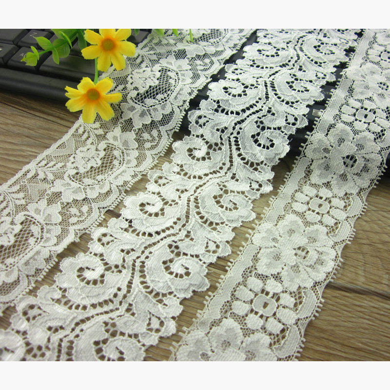Hot Sale Fancy Nylon Spandex Lace Stretch Lace Trim Elastic Lace for Underwear and Lingerie