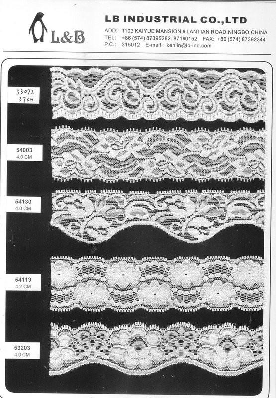 Hot Sale Fancy Nylon Spandex Lace Stretch Lace Trim Elastic Lace for Underwear and Lingerie