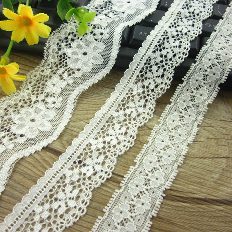 Hot Sale Fancy Nylon Spandex Lace Stretch Lace Trim Elastic Lace for Underwear and Lingerie