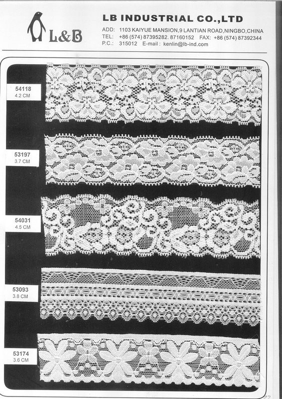 Hot Sale Fancy Nylon Spandex Lace Stretch Lace Trim Elastic Lace for Underwear and Lingerie