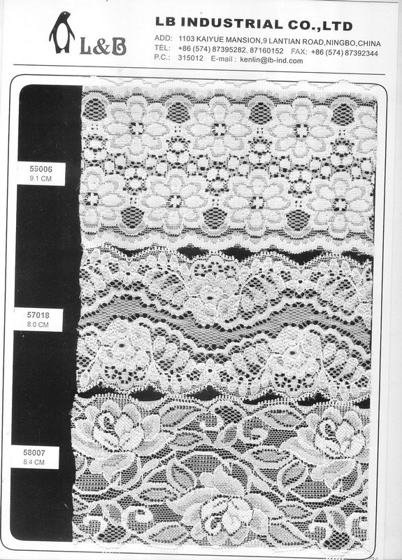 Hot Sale Fancy Nylon Spandex Lace Stretch Lace Trim Elastic Lace for Underwear and Lingerie
