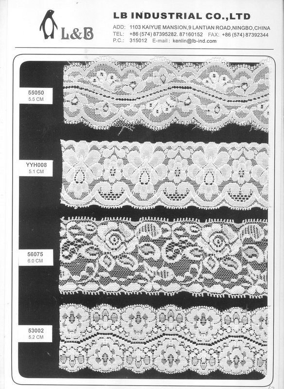 Hot Sale Fancy Nylon Spandex Lace Stretch Lace Trim Elastic Lace for Underwear and Lingerie