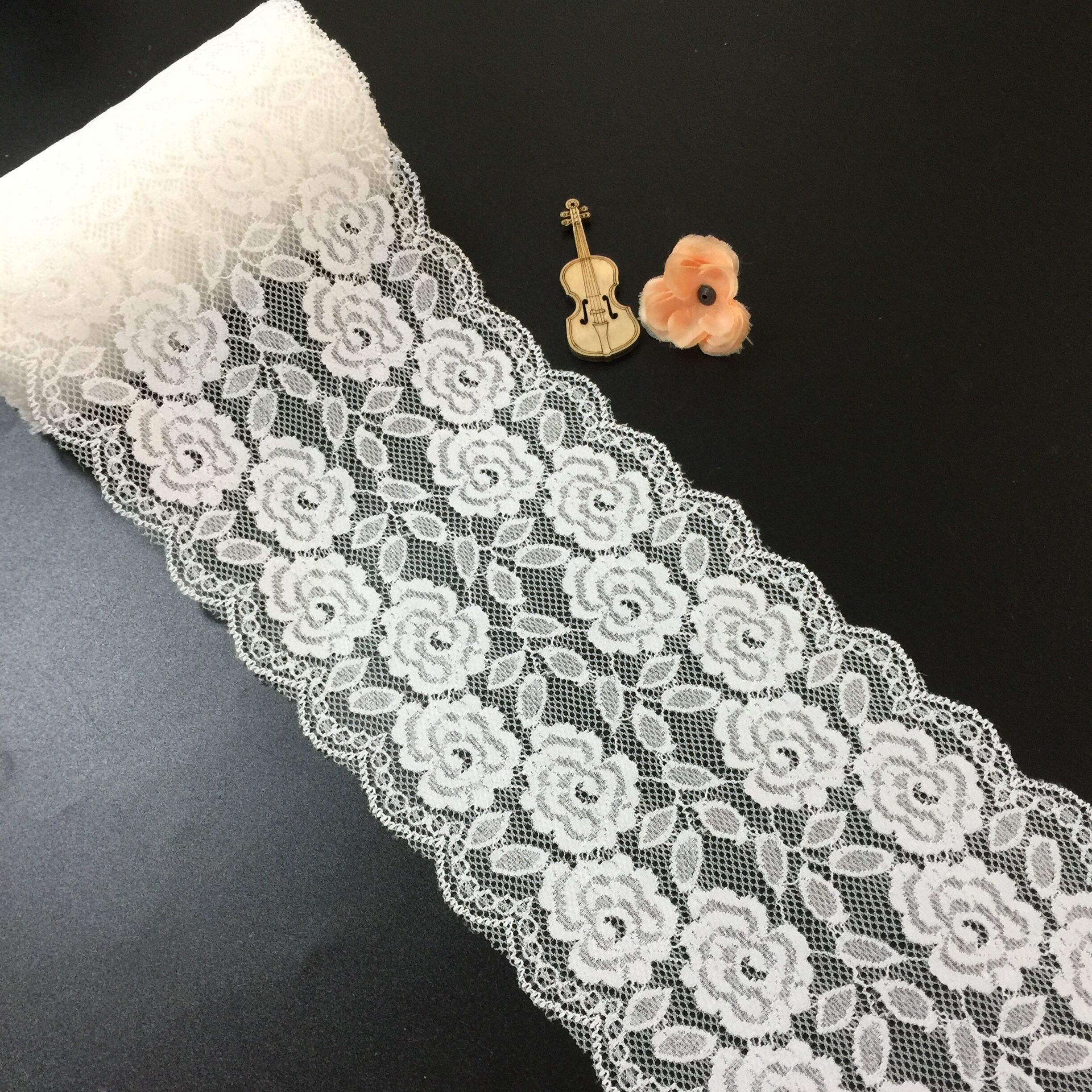 Nylon Spandex Stretch Elastic Lace Elastic Lace Trim Underwear